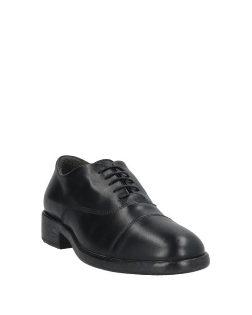 Moma Gray Lace-Up Shoes Calfskin