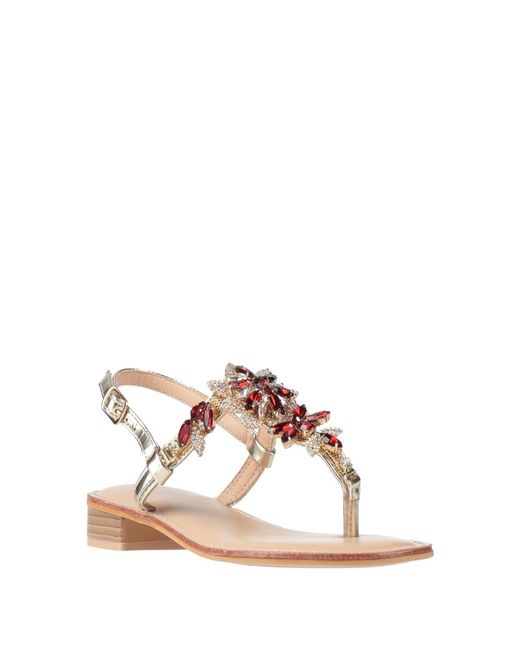 Gai Mattiolo Natural Thong Sandals