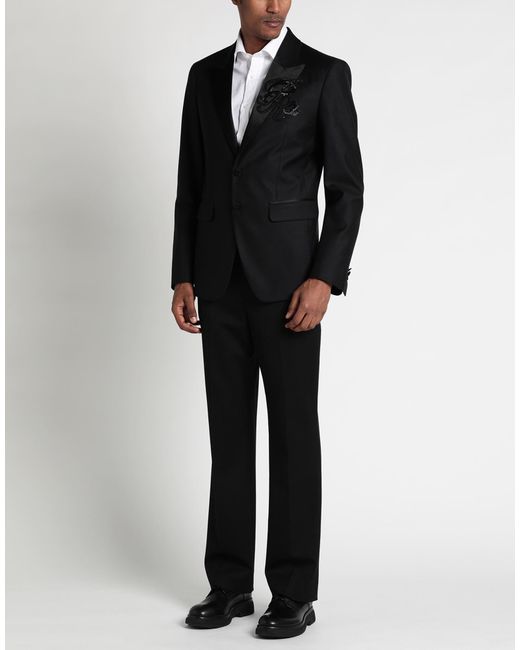 DSquared² Black Blazer Virgin Wool, Silk for men