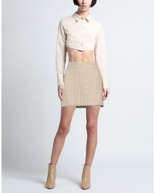 Pinko Natural Mini Skirt