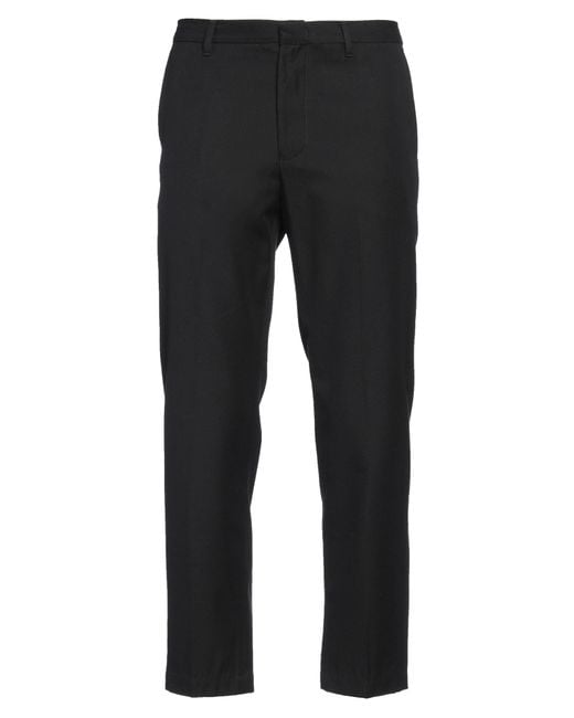 Emporio Armani Gray Pants Cotton, Virgin Wool for men