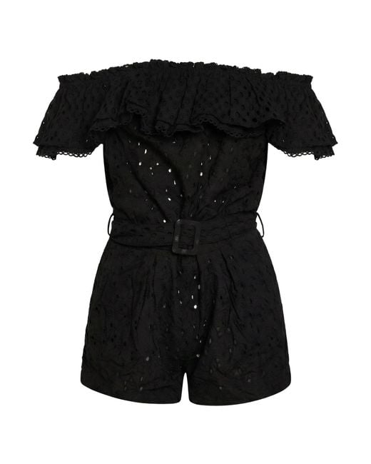 Poupette Black Playsuit Cotton