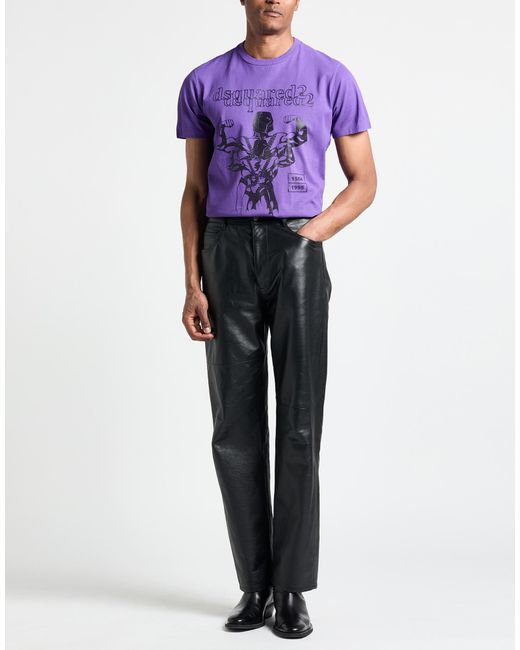 DSquared² Purple T-Shirt Cotton for men