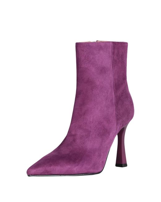 Bianca Di Purple Ankle Boots