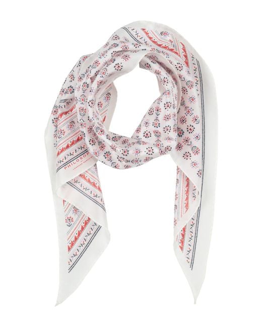 Philosophy Di Lorenzo Serafini White Scarf Silk