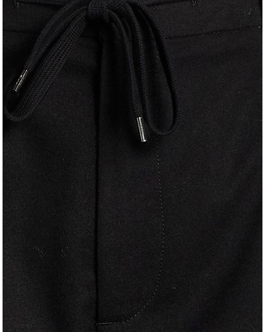 Paolo Pecora Black Pants Polyester, Viscose, Elastane for men