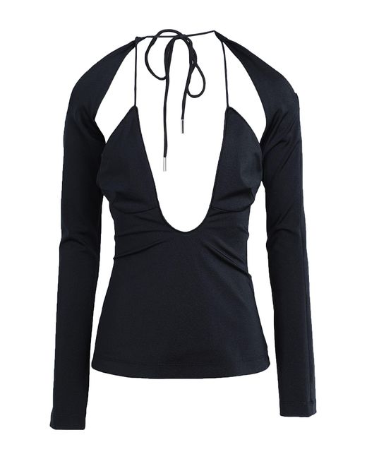 The Attico Blue Top Polyester, Elastane