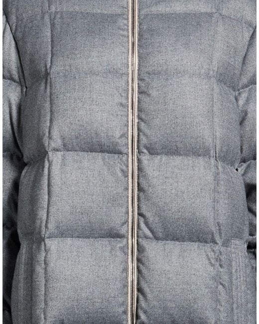 Peserico Gray Puffer Polyester, Viscose
