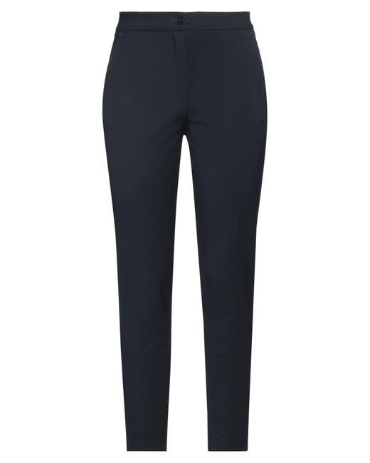 Caractere Blue Pants Polyester, Viscose, Elastane