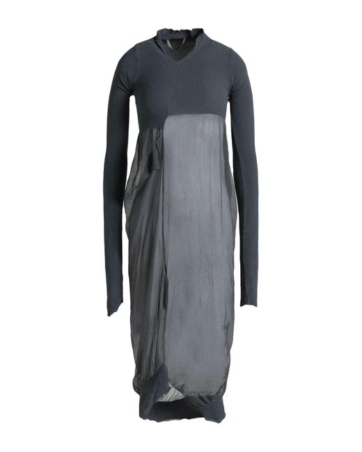 Marc Le Bihan Gray Steel Midi Dress Polyamide, Silk, Elastane