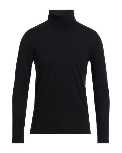 Majestic Filatures Black Turtleneck for men