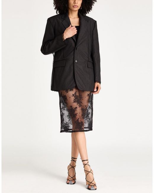 MSGM Black Blazer Polyester, Polyamide
