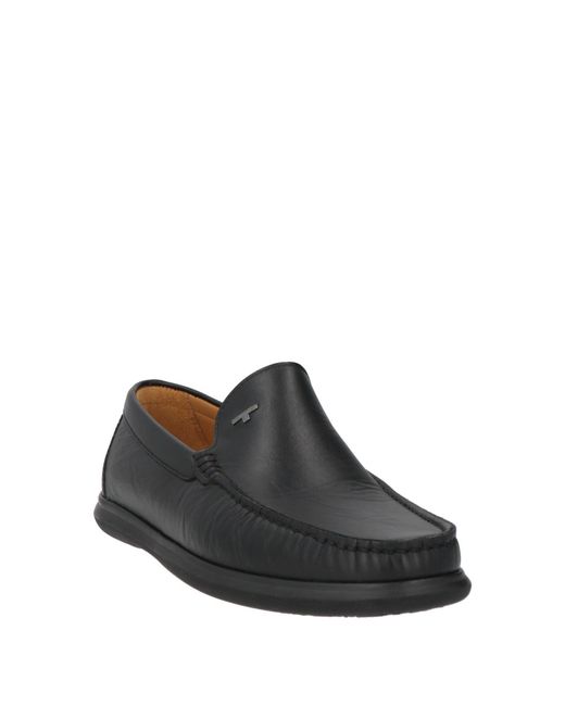 Testoni Black Loafers Leather for men