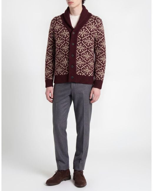 Gran Sasso Red Cardigan for men