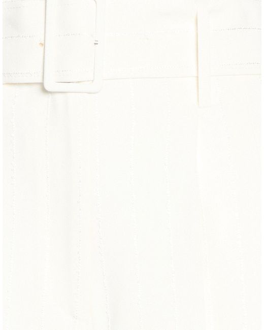Sandro White Shorts & Bermuda Shorts Viscose, Polyamide, Polyester