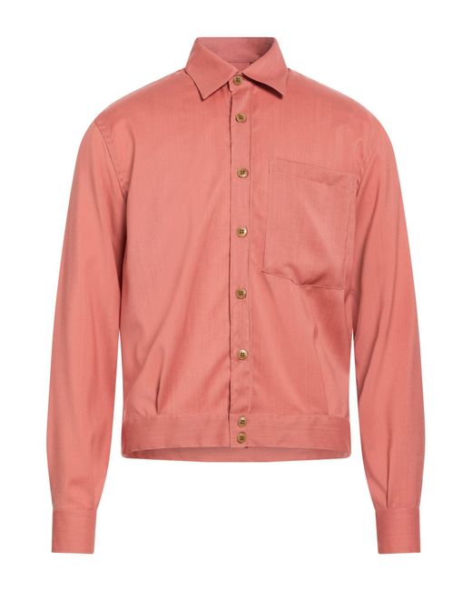 Costumein Pink Shirt Virgin Wool for men