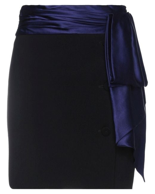 Moschino Blue Mini Skirt Polyester, Polyurethane, Silk