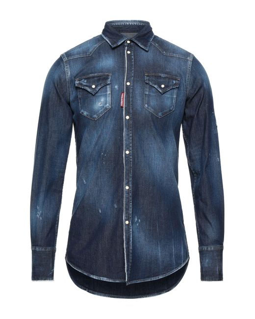 DSquared² Blue Denim Shirt for men
