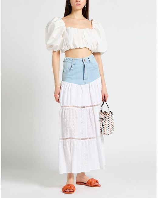 Kaos Blue Maxi Skirt Cotton