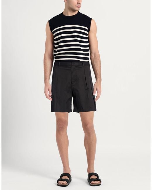 Low Brand Black Shorts & Bermuda Shorts Cotton, Elastane for men