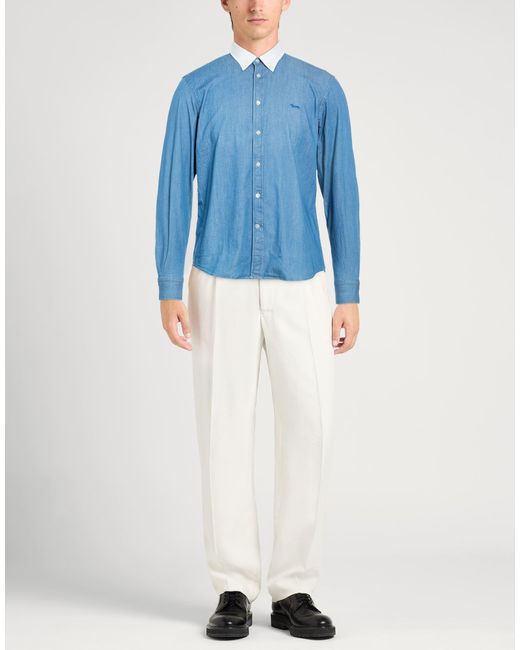 Harmont & Blaine Blue Shirt Cotton for men