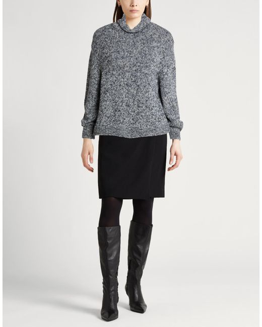Barba Napoli Gray Turtleneck Virgin Wool, Cashmere
