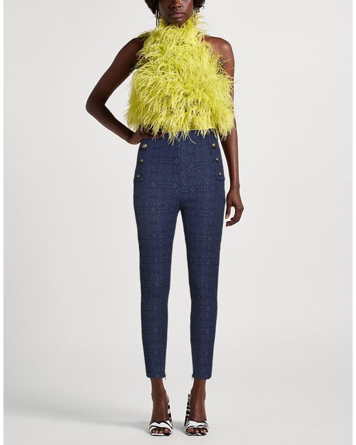Elisabetta Franchi Blue Trouser