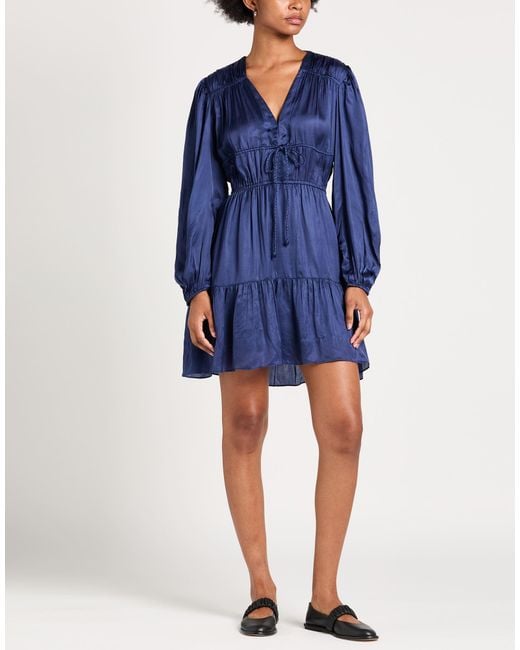 Maje Blue Mini Dress Cupro