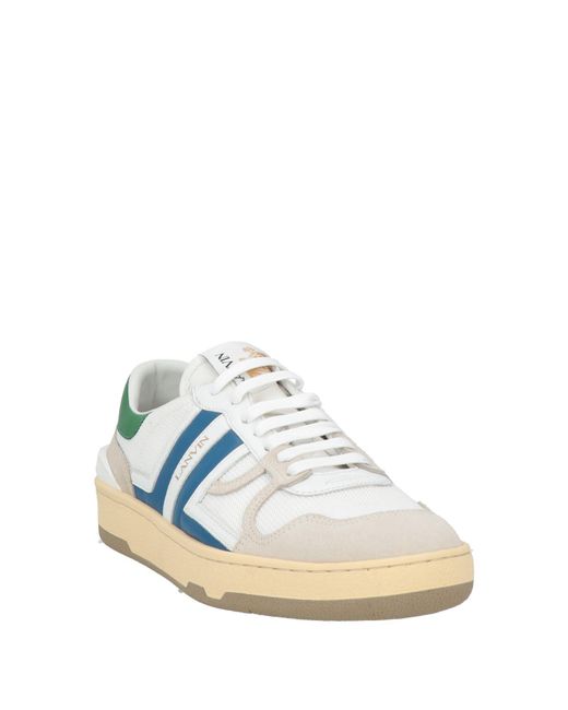Lanvin Blue Sneakers Calfskin, Polyester
