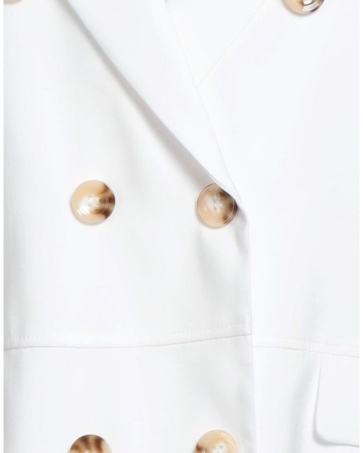 Jijil White Blazer Viscose, Polyester
