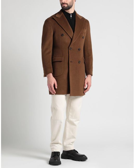 Brian Dales Brown Coat Wool, Mohair Wool for men