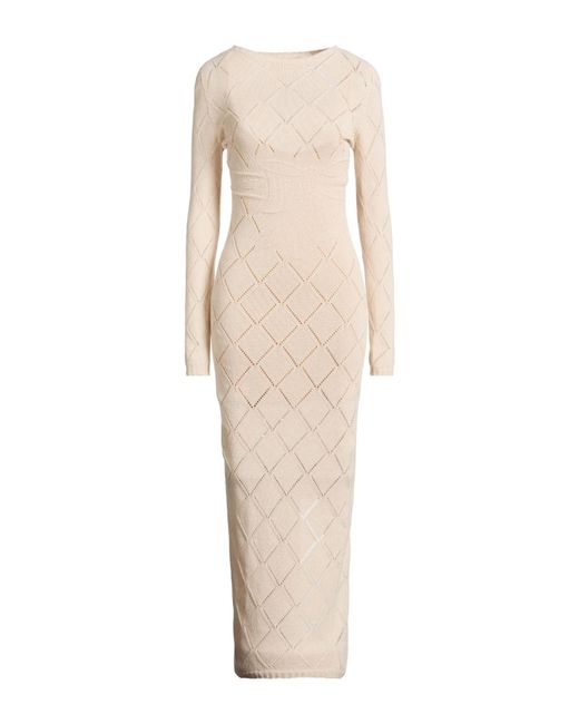 Twinset Natural Marco Rambaldi X Maxi Dress Polyamide, Wool, Viscose, Polyester, Cashmere