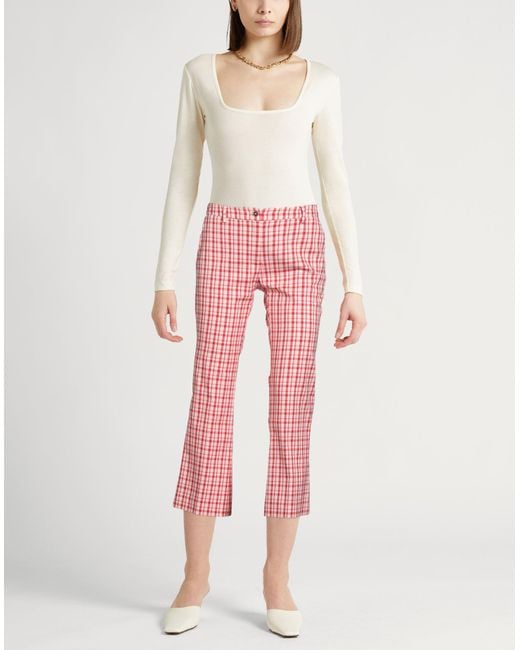 PT Torino Red Pants Cotton, Polyamide, Elastane