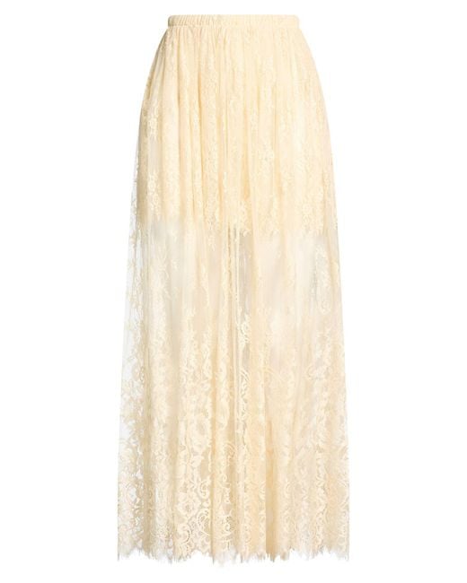ViCOLO Natural Ivory Maxi Skirt Polyester