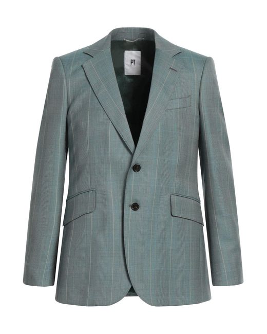 PT Torino Blue Blazer Virgin Wool for men