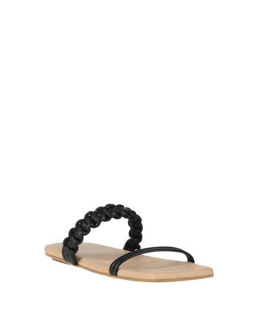 Alysi Black Accessoreria Sandals Textile Fibers