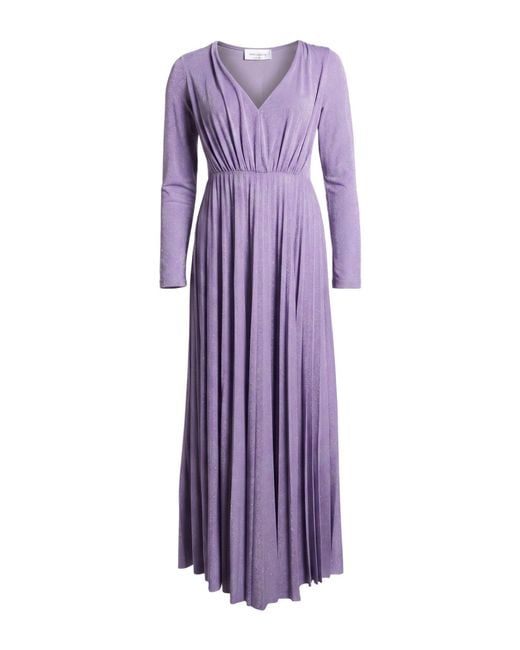 Rebel Queen Purple Lilac Maxi Dress Viscose, Metallic Polyester, Polyamide, Elastane