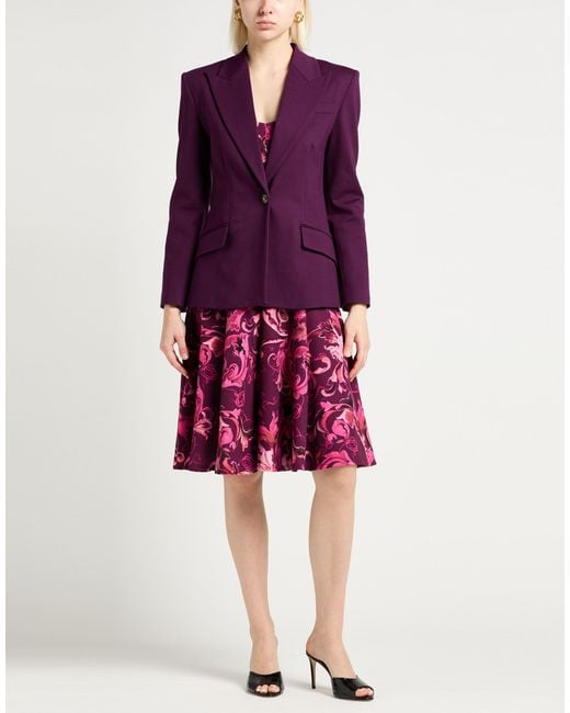 Versace Jeans Couture Purple Plum Blazer Viscose, Polyamide, Elastane