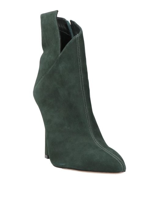 Killana Green Dark Ankle Boots Leather