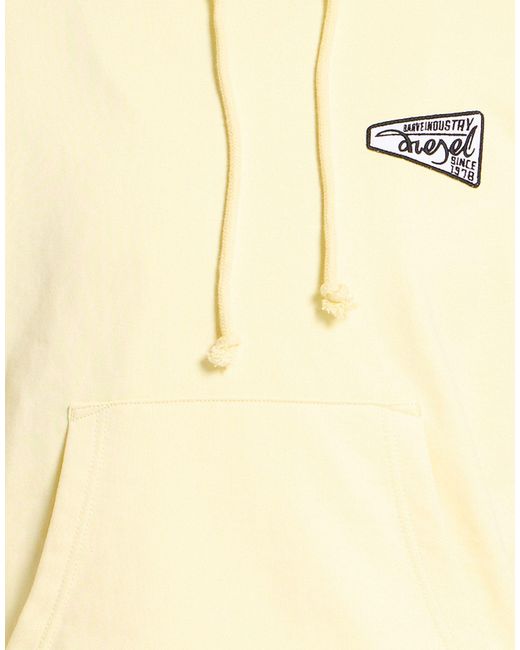 DIESEL Yellow Sweatshirt Cotton, Polyester, Elastane for men