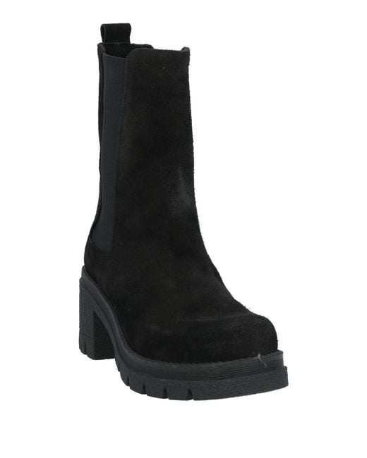 Trend Black Ankle Boots Leather