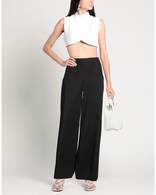 Boutique Moschino Black Pants Cotton, Elastane