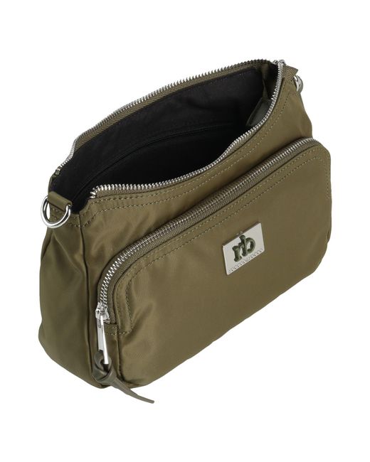 Rocco Barocco Green Cross-Body Bag Textile Fibers