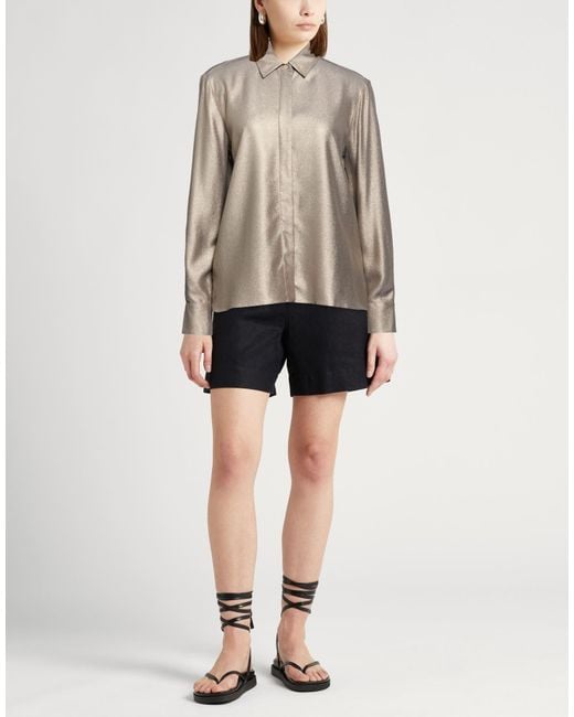 Agnona Brown Shirt Silk