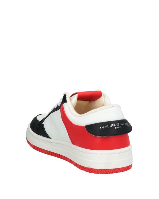 Philippe Model White Sneakers Calfskin, Textile Fibers for men