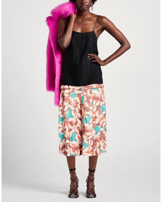 Maliparmi Red Rust Midi Skirt Polyester