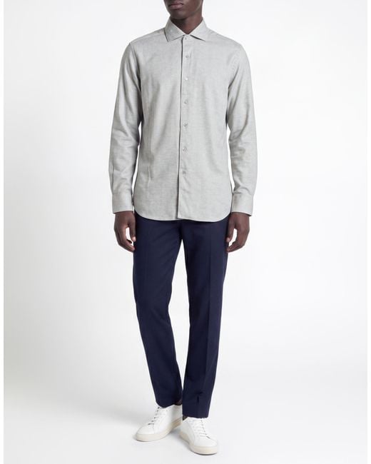 Corneliani Gray Shirt Cotton, Viscose for men