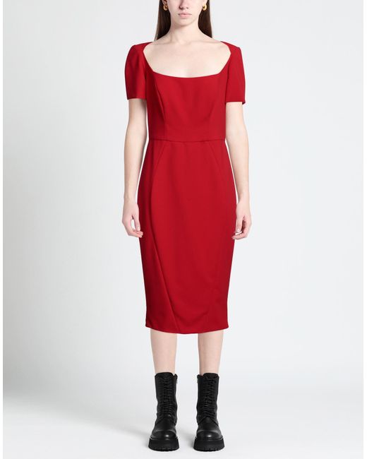 Rhea Costa Red Midi Dress