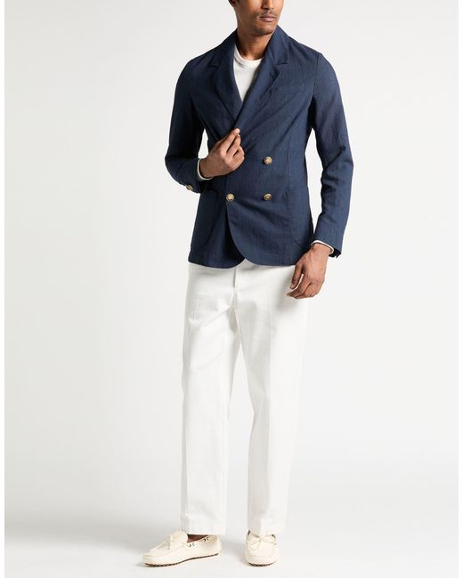 Messagerie Blue Blazer Cotton, Polyester for men