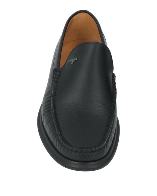 Testoni Black Loafers Leather for men